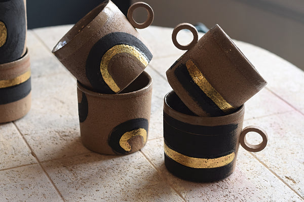 OKO large brushed line // Graphic mug