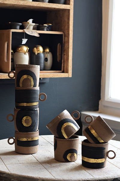 OKO large brushed line // Graphic mug