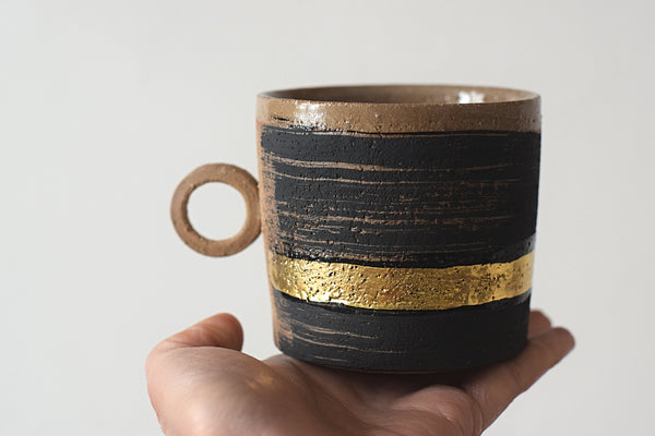 OKO large brushed line // Graphic mug