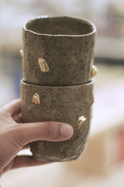 Gold nuggets tumbler