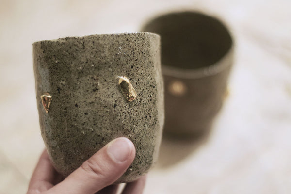 Gold nuggets tumbler