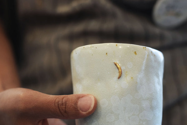 Gold moon coffee cup