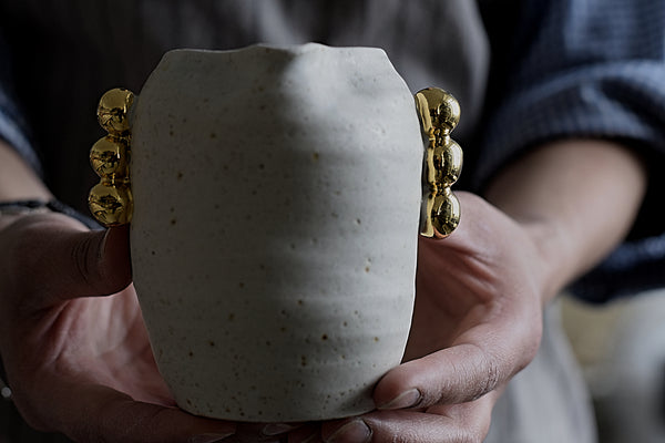 Wobbly Matte White Pearl Milk Pitcher