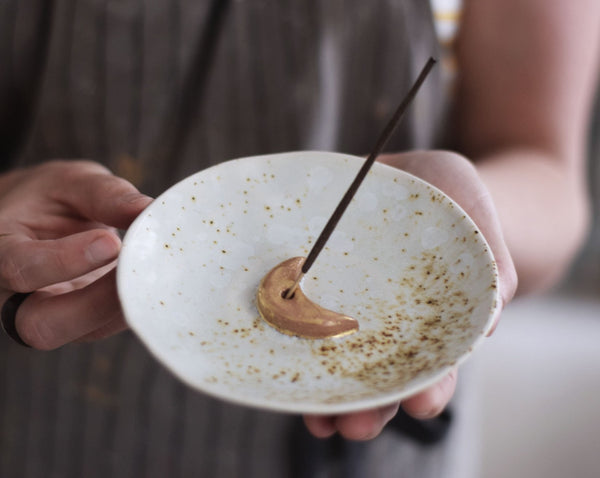 Moon incense holder