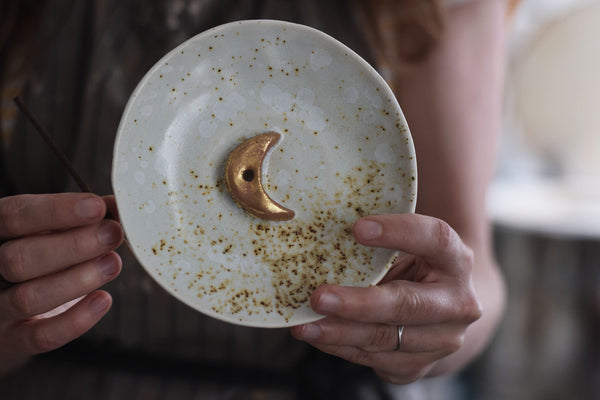 Moon incense holder