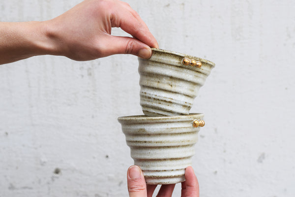 Textured espresso cup