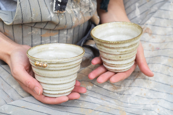Textured espresso cup