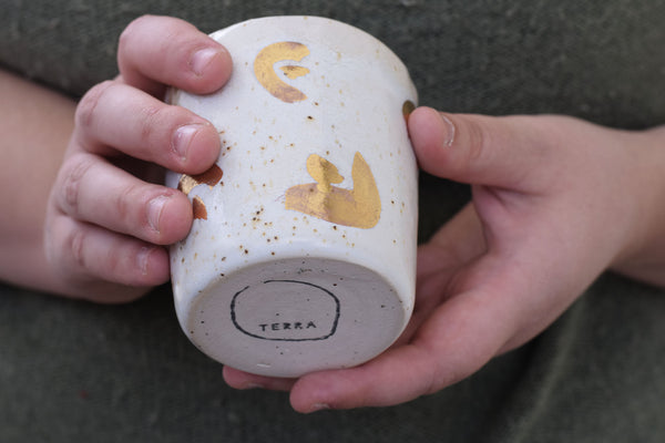 Cheetah gold cylinder cup