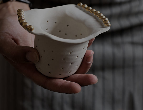 Pearl ring Tea Strainer