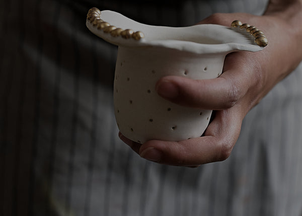 Pearl ring Tea Strainer