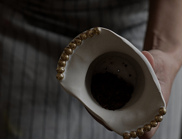 Pearl ring Tea Strainer