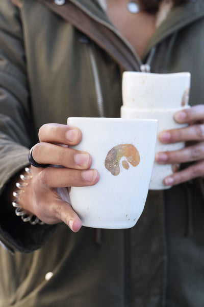 Cheetah gold coffee cup