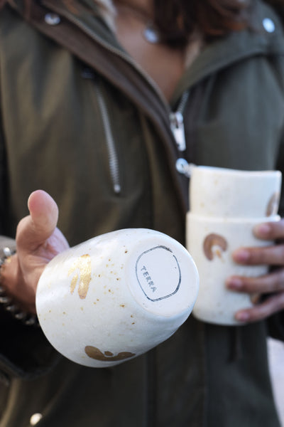 Cheetah gold coffee cup