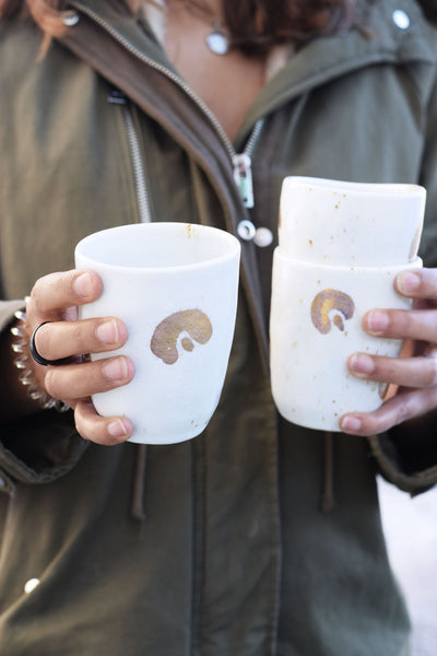 Cheetah gold coffee cup