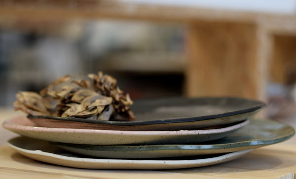 Organic patterned plate - White mat
