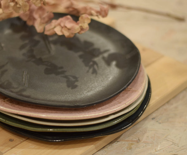 Organic patterned plate - White mat