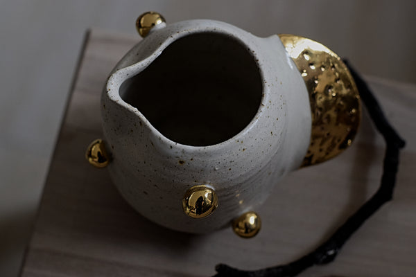 Wobbly Matte White Wing Milk Pitcher
