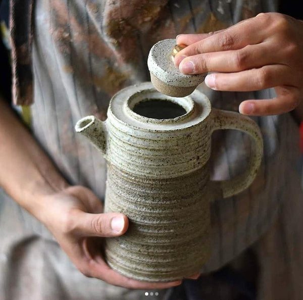 Stoneware Textured Teapot