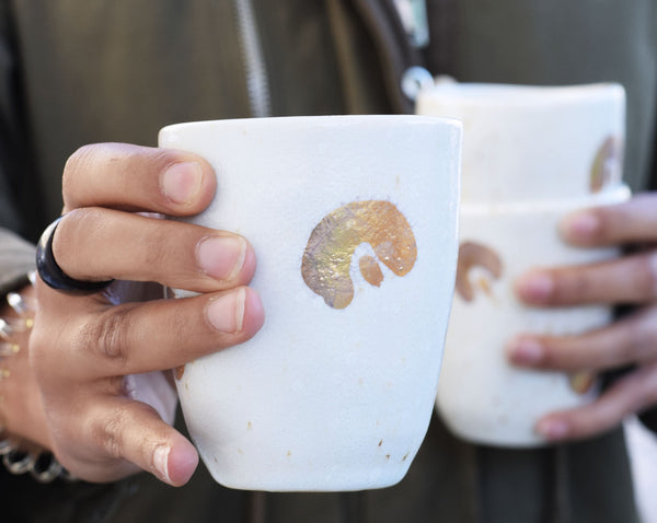 Cheetah gold coffee cup
