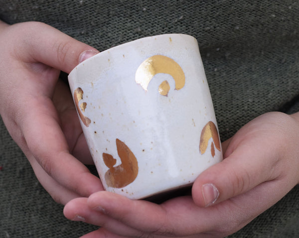Cheetah gold cylinder cup