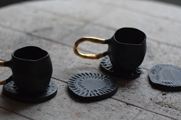 Hand-pinched Black Espresso