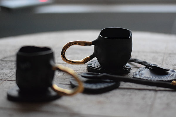 Hand-pinched Black Espresso