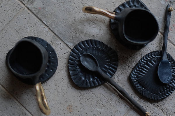 Hand-pinched Black Espresso