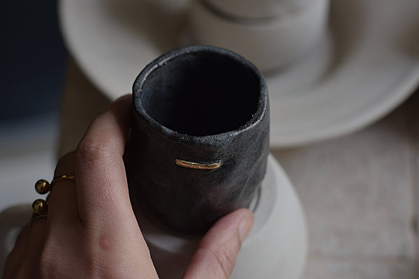 Gold line Gray Espresso Cup #1 // SOLD OUT