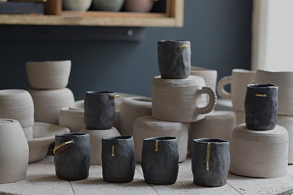 Gold line Gray Espresso Cup #1 // SOLD OUT