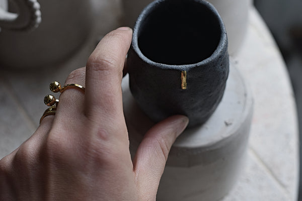 Gold line Gray Espresso Cup #1 // SOLD OUT