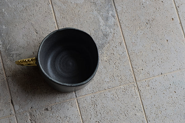 Pinched Gray Pigeon Coffee Cup w/ pearl handle #3 // SOLD OUT