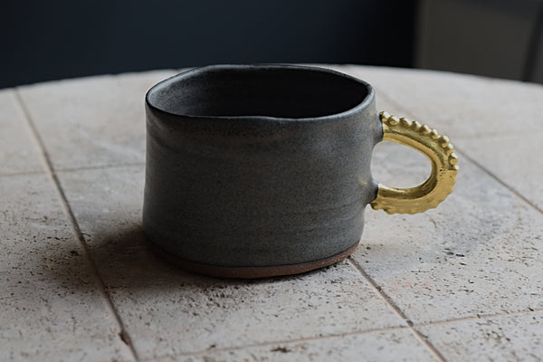 Pinched Gray Pigeon Coffee Cup w/ pearl handle #3 // SOLD OUT