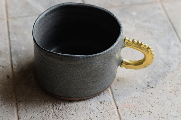 Pinched Gray Pigeon Coffee Cup w/ pearl handle #3 // SOLD OUT