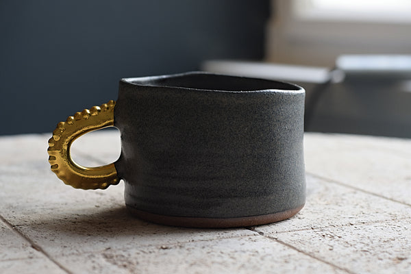 Pinched Gray Pigeon Coffee Cup w/ pearl handle #3 // SOLD OUT