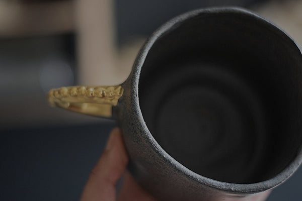 Pinched Gray Pigeon Coffee Cup w/ pearl handle #3 // SOLD OUT