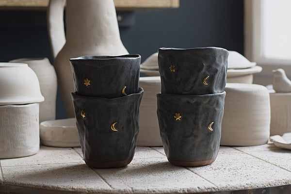 Little Prince Star & Moon pinched glass tumbler // SOLD OUT