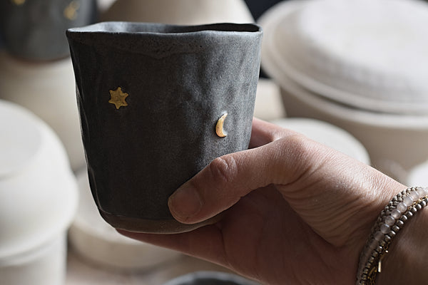 Little Prince Star & Moon pinched glass tumbler // SOLD OUT