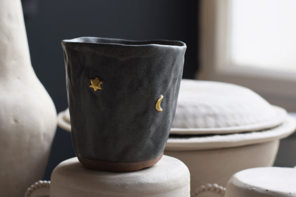 Little Prince Star & Moon pinched glass tumbler // SOLD OUT