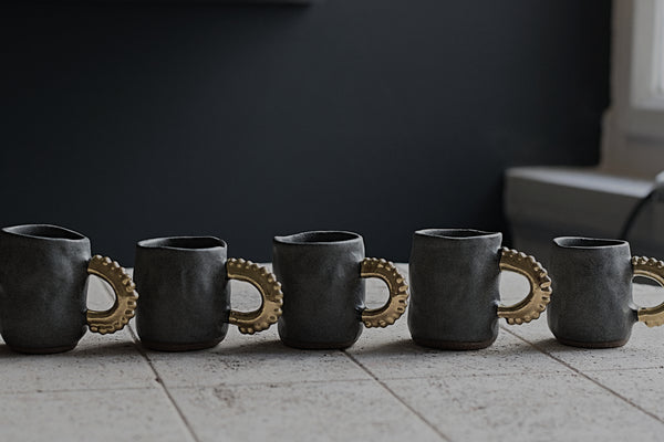 Espresso Cup Blue pigeon w/ pearl handle // SOLD OUT