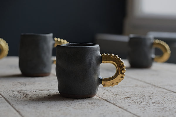 Espresso Cup Blue pigeon w/ pearl handle // SOLD OUT