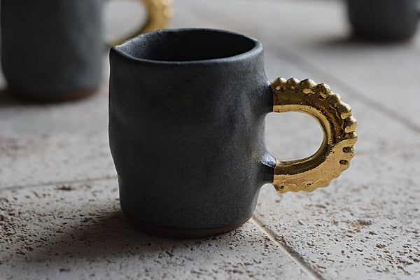 Espresso Cup Blue pigeon w/ pearl handle // SOLD OUT