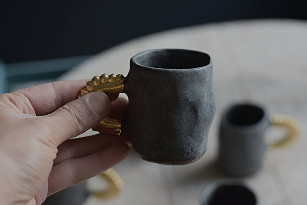 Espresso Cup Blue pigeon w/ pearl handle // SOLD OUT
