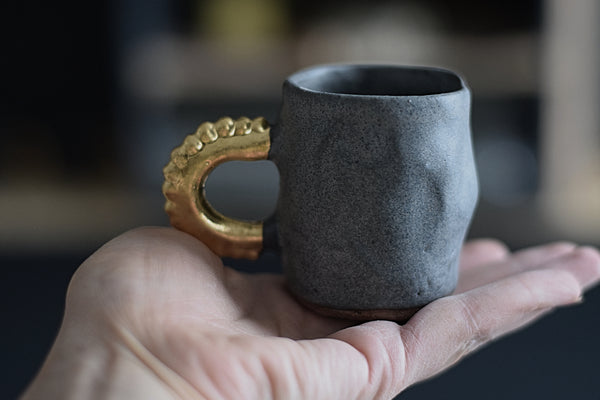 Espresso Cup Blue pigeon w/ pearl handle // SOLD OUT
