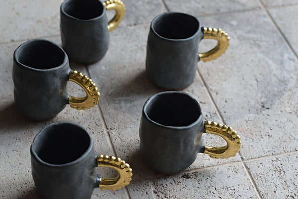 Espresso Cup Blue pigeon w/ pearl handle // SOLD OUT