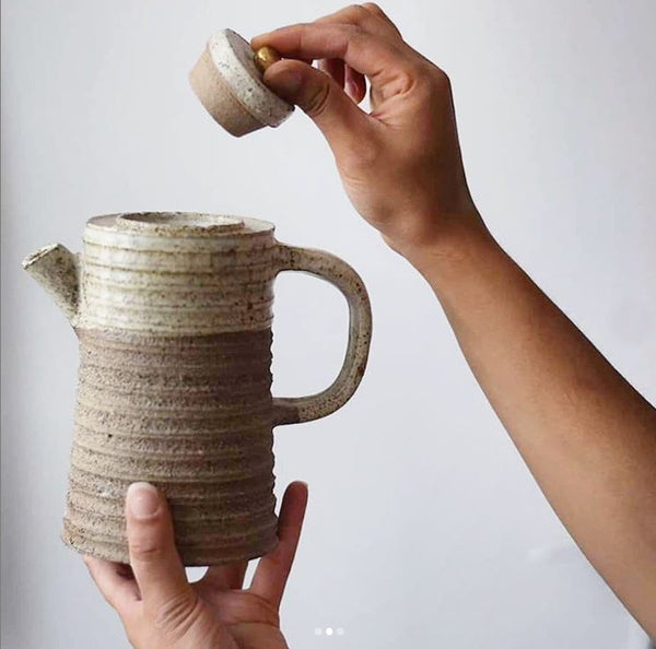 Stoneware Textured Teapot
