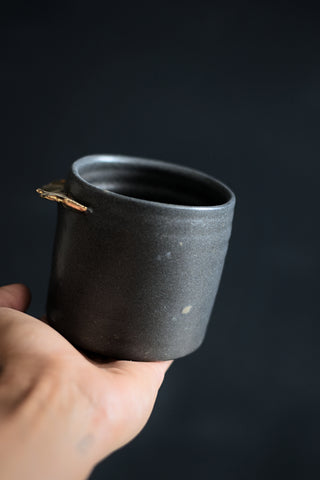 ENYA // Satin back stone 250ml coffee cup w/ gold wing