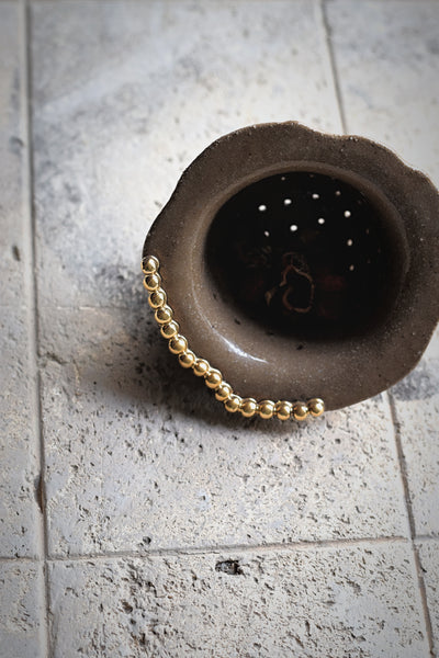 TEA // Indian summer Tea strainer w/ gold pearls #1