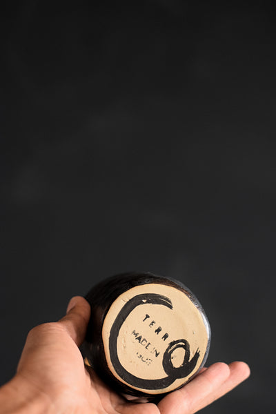 ZIGGY // Charcoal gold star & moon 250ml coffee cup