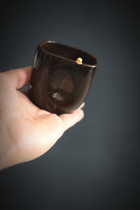 ZIGGY // Temmoku japanese brown 80ml espresso cup w/ gold pearl