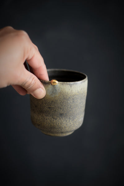 MATCHA // Washed grey Teacup w/ pépite 200ml